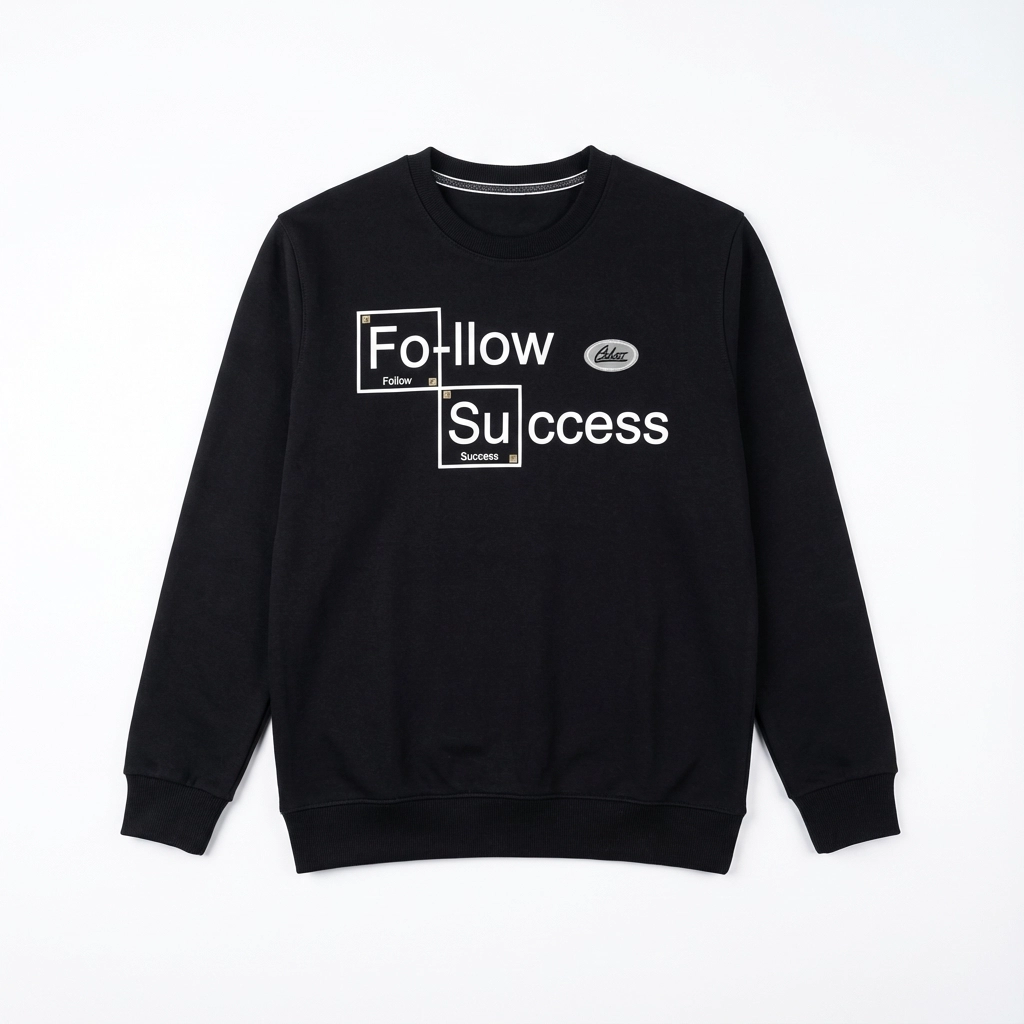 تیشرت دو نخ پنبه وارداتی FOLLOW SUCCESS سایز 50 و 55 و 60 و65