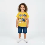 تن خوری ست تیشرت شورتک پسرانه طرح سگ های نگهبان