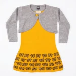 پیراهن و ژیله دخترانه بافت کامپیوتری وارداتی