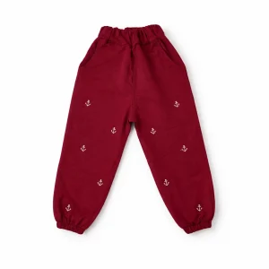 شلوار راحتی بچه گانه پسرانه جنس پنبه گلکسی گلدوزی شده 45 تا 55