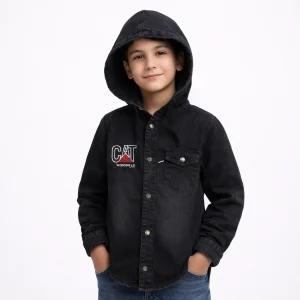 پیراهن بچه گانه پسرانه پارچه ای کتان کلاه دار