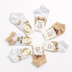 جوراب نوزادی سایز یک طرح خرس 4 مدل مختلف