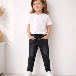 شلوار جین بچه گانه مارک LV رنگ ذغالی