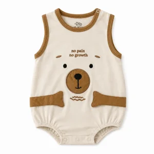 بادی بچه گانه تدی مناسب 3 تا 36 ماه رنگ ماستی